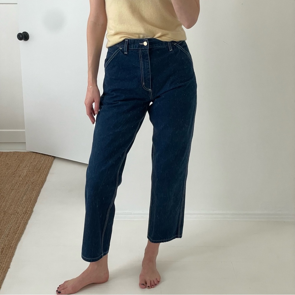 Gently used Carhartt WIP dark blue simple jeans | Size 29